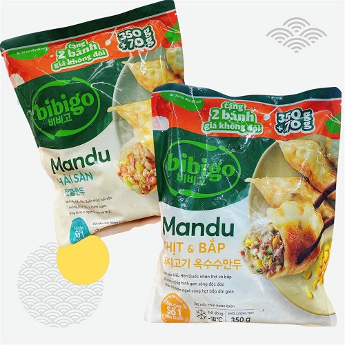 bánh mandu bibigo thịt bắp