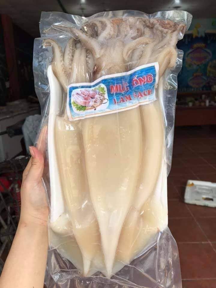 mực ống làm sạch