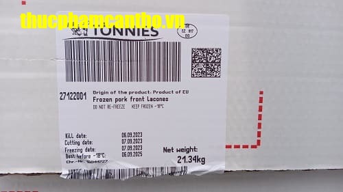 Chân trước heo nguyên cái tonnies Đông lạnh nhập khẩu Đức, thùng 20-22kg (11)