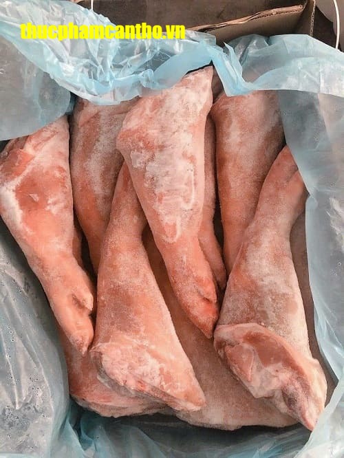 Chân trước heo nguyên cái tonnies Đông lạnh nhập khẩu Đức, thùng 20-22kg (2)