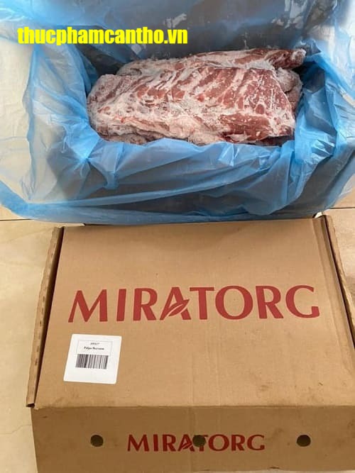 Sườn cánh buồm heo Nga Miratorg thùng 10kg, đông lạnh (22)