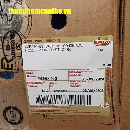 Tim heo ElPozo đông lạnh Nhập khẩu Tây Ban Nha (8)