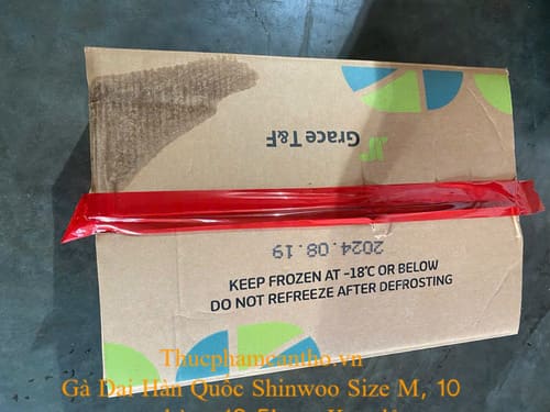 Gà Dai Hàn Quốc Shinwoo Size M, 10 con thùng 12,5kg – Keo đỏ (2)