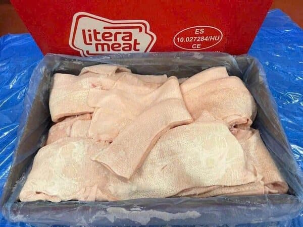 Mỡ Lưng Heo Litera Nhập Khẩu Tây Ban Nha Thùng 18kg Đông Lạnh (2)