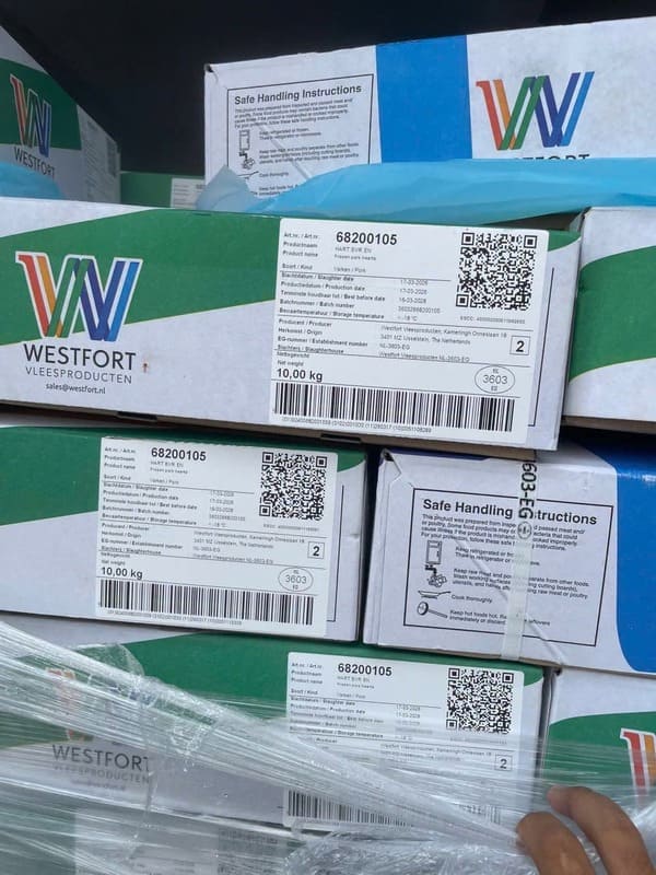Tim Heo Westfort Nhập Khẩu Hà Lan Thùng 10kg Đông Lạnh (2)