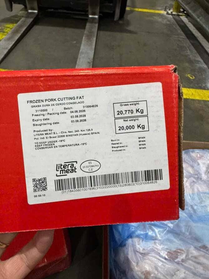 Mỡ Cắt Heo Litera Nhập Khẩu Tây Ban Nha Đông Lạnh (3)